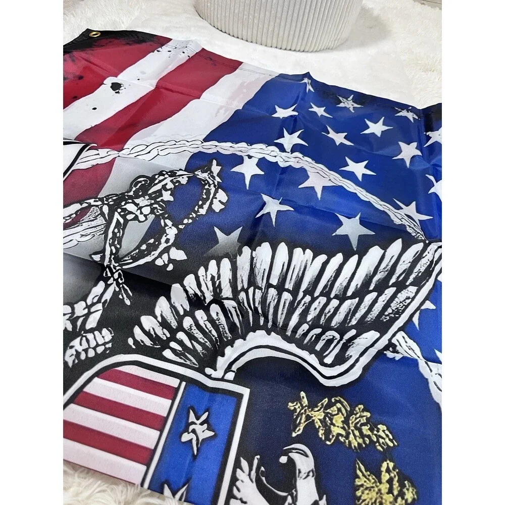 DOGE D.O.G.E. Department of Government Efficiency Flag. Outdoor Trippy Flag